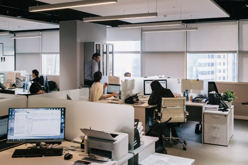 In the office at Sapience Communications