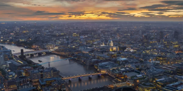 What makes London an international media hub?