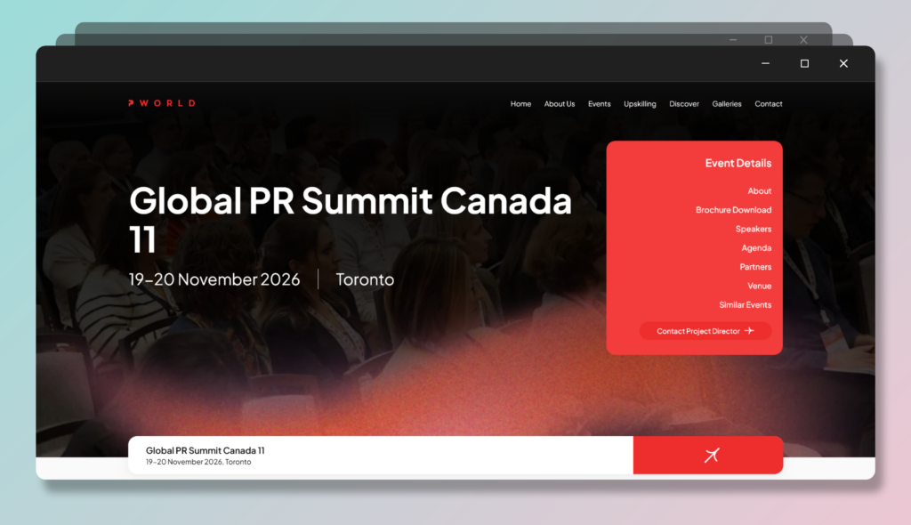 Global PR Summit Canada 11 2026